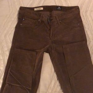 AG Adriano Goldschmied Brown Corduroy Skinnies